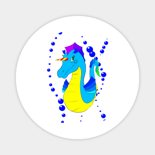 Sea horse unicorn. Mermaids love them :) Magnet